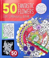 Kleurboek voor volwassenen 50 kleurplaten mandala fantastic flowers