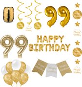 99 jaar Verjaardag Versiering pakket Gold