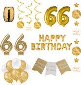 66 jaar Verjaardag Versiering pakket Gold