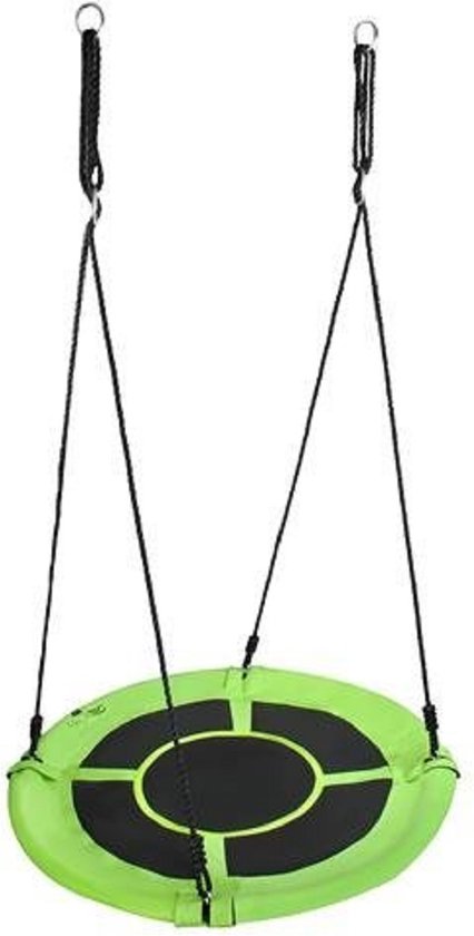 Nestschommel - Groen Zwart - 100cm - max 120 kg.