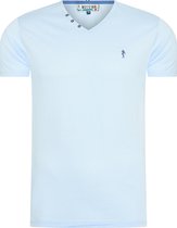 Mezaguz Heren T-Shirt Teessential Pastel Sky Bleu Maat M