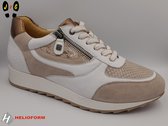 Helioform dames sneaker K-breedte, H333 wit/beige, Maat 38