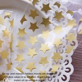 50x Transparante Uitdeelzakjes Gouden Sterren Design 8 x 10 cm met plakstrip - Cellofaan Plastic Traktatie Kado Zakjes - Snoepzakjes - Koekzakjes - Koekje - Cookie Bags Golden Star