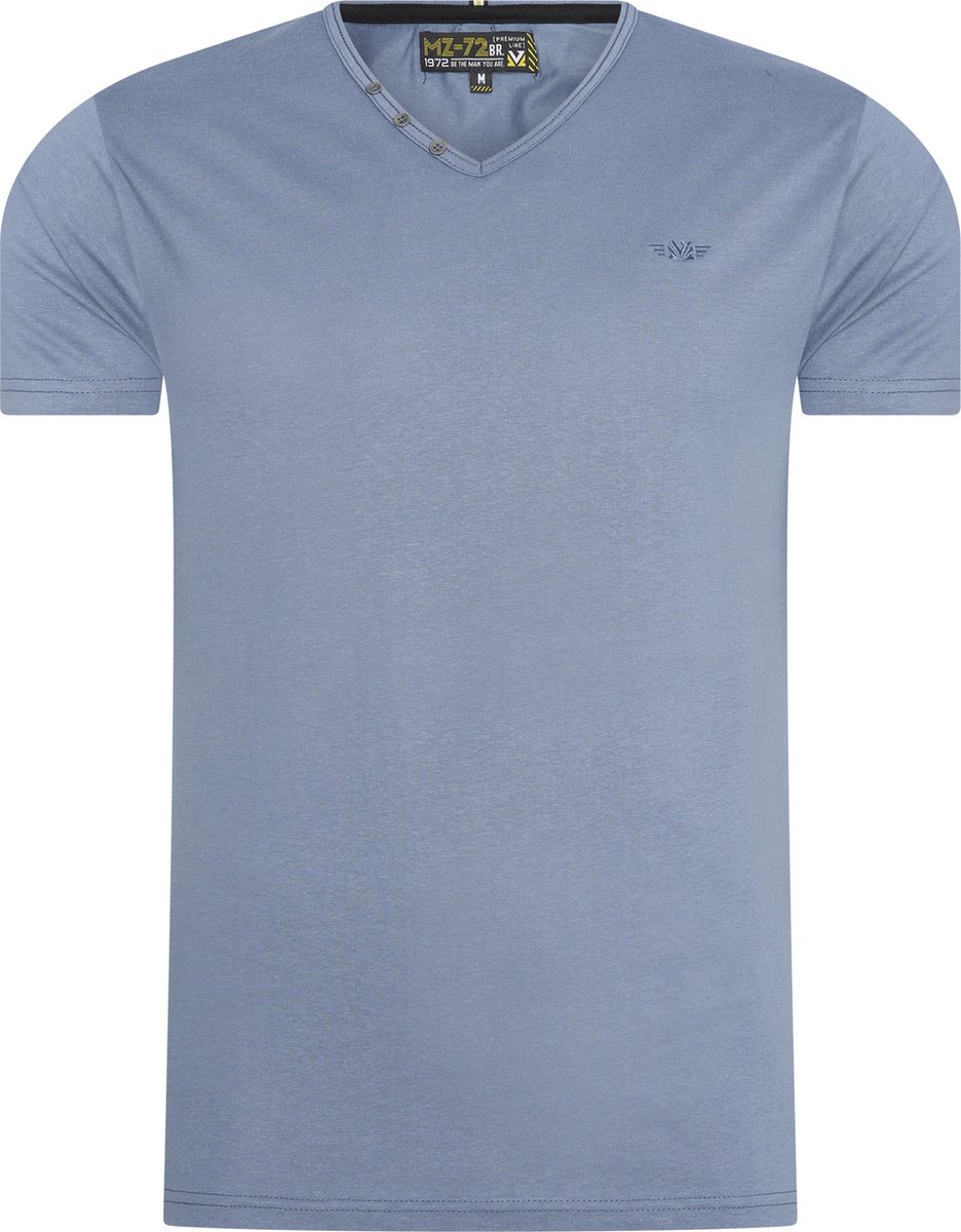 Mezaguz Heren T-Shirt Teessential Stóne Ashes Bleu Maat S