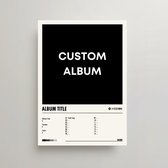 Gepersonaliseerde Album Cover Poster - Custom Album Cover Poster - WIT - Custom LP - A3 - Cadeau Muziek | Harry Styles LP, Stromae LP, The Weeknd LP, Adele LP, Red Hot Chili Pepper