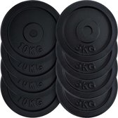 ScSPORTS® Halterset 60 kg - Zonder logo - 4 x 5 kg en 4 x 10 kg - Gietijzer - 30 mm - Gewichten