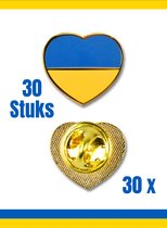 2x Pin Lintje Ribbon vlag Oekraine | Broche speld speldje Oekraïne | Ukraine ribbon strikje