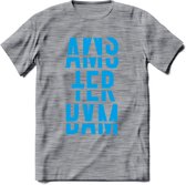Amsterdam T-Shirt | Souvenirs Holland Kleding | Dames / Heren / Unisex Koningsdag shirt | Grappig Nederland Fiets Land Cadeau | - Donker Grijs - Gemaleerd - L