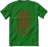 Amsterdam Fiets Stad T-Shirt | Souvenirs Holland Kleding | Dames / Heren / Unisex Koningsdag shirt | Grappig Nederland Fiets Land Cadeau | - Donker Groen - L