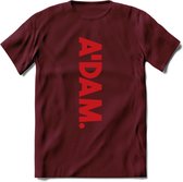 A'Dam Amsterdam T-Shirt | Souvenirs Holland Kleding | Dames / Heren / Unisex Koningsdag shirt | Grappig Nederland Fiets Land Cadeau | - Burgundy - XXL