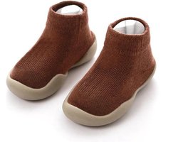 Completebabyuitzet soksloffen voor baby's - mocca