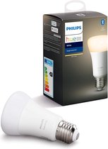 Philips Hue Slimme Lichtbron E27 - White - 9W - Bluetooth -Warmwit Licht - Dimbaar - Verbind met Bluetooth of Hue Bridge - Werkt met Alexa en Google Home