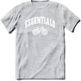Bike EssentialsT-Shirt | Souvenirs Holland Kleding | Dames / Heren / Unisex Koningsdag shirt | Grappig Nederland Fiets Land Cadeau | - Licht Grijs - Gemaleerd - XL