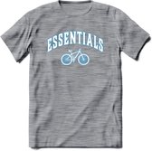 Bike EssentialsT-Shirt | Souvenirs Holland Kleding | Dames / Heren / Unisex Koningsdag shirt | Grappig Nederland Fiets Land Cadeau | - Donker Grijs - Gemaleerd - S