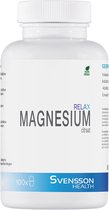 Svensson - Magnesium Relax 100 tabletten - 200 mg Magnesium Citraat