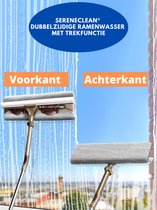 SereneClean® Dubbelzijdige Ramenwasser met trekfunctie – multifunctioneel – Ramen – Telescopisch – Verstelbare steel – Schoonmaak – 115-145cm