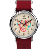 Timex Weekender x Coca Cola TW2V29900 Horloge - Textiel - Rood - Ø 38 mm