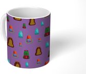 Mok - Koffiemok - School - Patronen - Rugtas - Mokken - 350 ML - Beker - Koffiemokken - Theemok