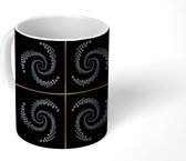 Mok - Koffiemok - Patronen - Abstract - Goud - Mokken - 350 ML - Beker - Koffiemokken - Theemok