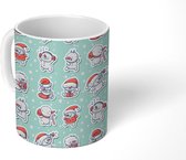 Mok - Koffiemok - Sneeuwpop - Winter - Kerst - Kinderen - Patronen - Mokken - 350 ML - Beker - Koffiemokken - Theemok