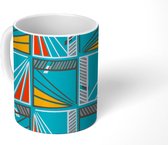 Mok - Koffiemok - Patronen - Abstract - Geometrie - Mokken - 350 ML - Beker - Koffiemokken - Theemok
