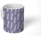 Mok - Koffiemok - Veren - Patronen - Paars - Mokken - 350 ML - Beker - Koffiemokken - Theemok