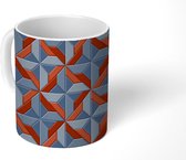 Mok - Koffiemok - Metaal - Patronen - Geometrie - Mokken - 350 ML - Beker - Koffiemokken - Theemok