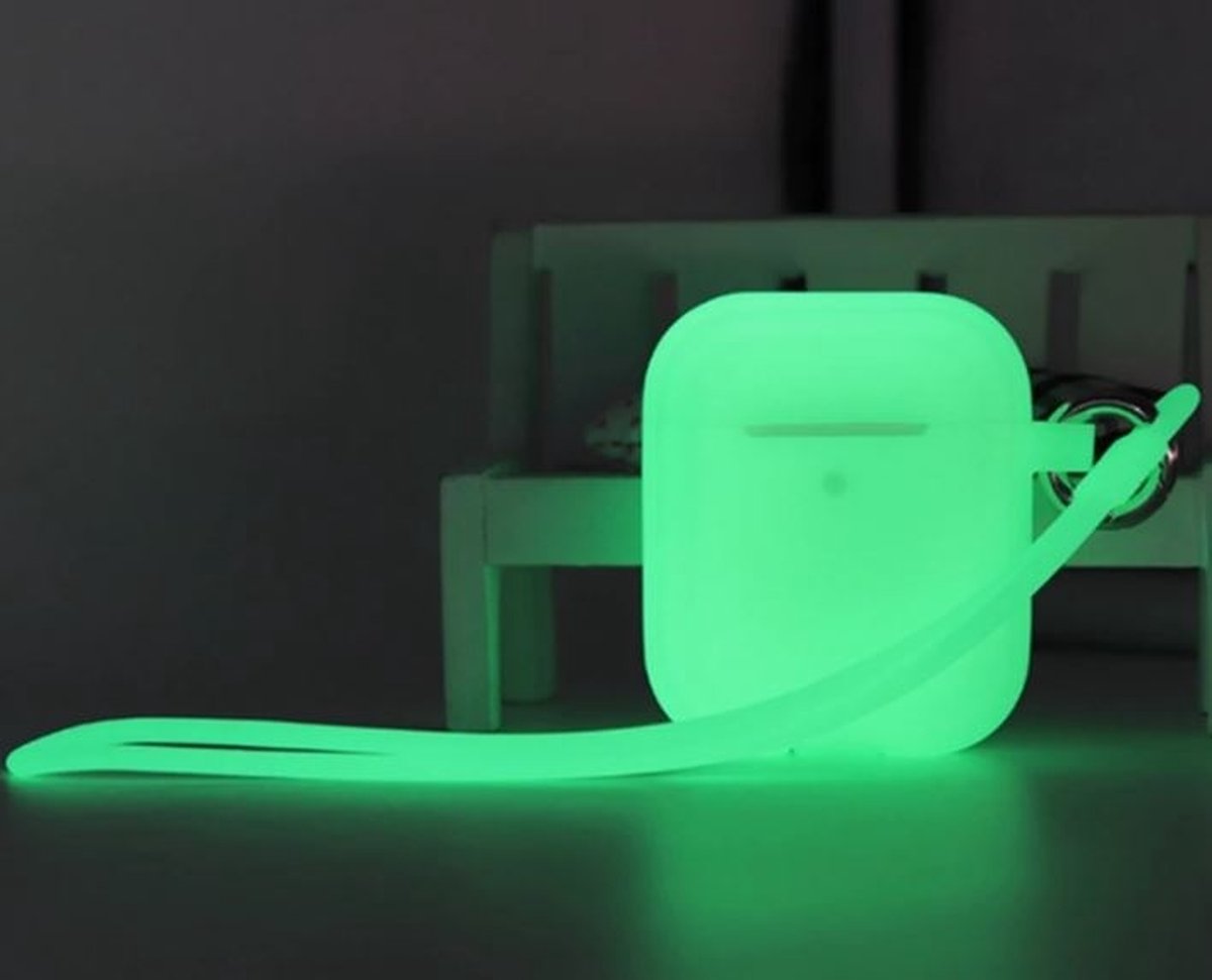 Shieldcase Case - beschermhoes geschikt voor Airpods 2 case glow in the dark - neon geel-groen