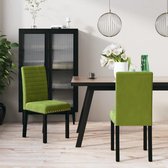 Eetkamerstoelen 2 st fluweel lichtgroen