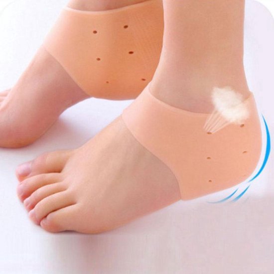 *** 1 paar Hielbeschermers Huidkleur Wasbaar – Blaren en Kloven – Hielbescherming gel – 2 stuks Herbruikbaar – van Heble® ***