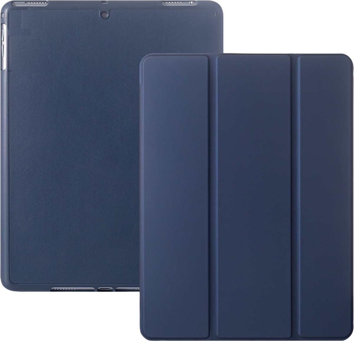 iPad 4 hoes - iPad 3 hoesje - Donker Blauw - iPad 4 case met Pencil Vakje - Smart Folio Cover voor de Apple iPad 9.7 2/3/4 (2012,2013,2014)