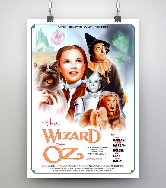 Poster Film The Wizard of Oz 1939 - Filmposter extra dik 200 gram papier
