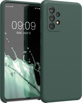 kwmobile telefoonhoesje geschikt voor Samsung Galaxy A52 / A52 5G / A52s 5G - Hoesje met siliconen coating - Smartphone case in blauwgroen