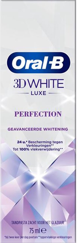 Oral-B 3D White Luxe Perfection - Voordeelverpakking 4 x 75 ml -Tandpasta...