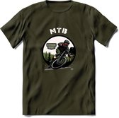 MTB T-Shirt | Mountainbike Fiets Kleding | Dames / Heren / Unisex MTB shirt | Grappig Verjaardag Cadeau | Maat XL