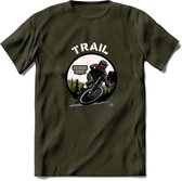Trail T-Shirt | Mountainbike Fiets Kleding | Dames / Heren / Unisex MTB shirt | Grappig Verjaardag Cadeau | Maat L
