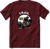 Trail T-Shirt | Mountainbike Fiets Kleding | Dames / Heren / Unisex MTB shirt | Grappig Verjaardag Cadeau | Maat 3XL
