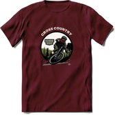 Cross Country T-Shirt | Mountainbike Fiets Kleding | Dames / Heren / Unisex MTB shirt | Grappig Verjaardag Cadeau | Maat L