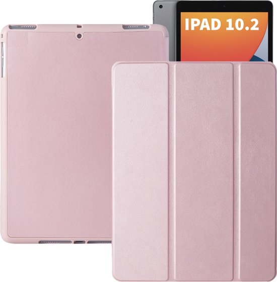 Coque iPad 2021 - Coque iPad 10.2 2019/2020/2021 - Coque iPad 10.2 Or Rose  - Smart... | bol.com
