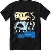 California Summer | TSK Studio Zomer Kleding  T-Shirt | Geel - Blauw | Heren / Dames | Perfect Strand Shirt Verjaardag Cadeau Maat M