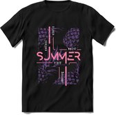 Crazy Summer | TSK Studio Zomer Kleding  T-Shirt | Paars | Heren / Dames | Perfect Strand Shirt Verjaardag Cadeau Maat XL