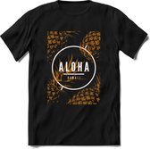 Aloha Hawaii | TSK Studio Zomer Kleding  T-Shirt | Goud | Heren / Dames | Perfect Strand Shirt Verjaardag Cadeau Maat L