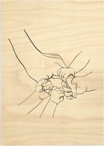 [04] Moederdag cadeau - voor mama - voor oma - Houten bord - Decoratie plank - Handen - met kinderen