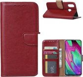 Samsung Galaxy A40 (SM-A405F) - Bookcase Bordeauxrood - Portefeuille - Magneetsluiting