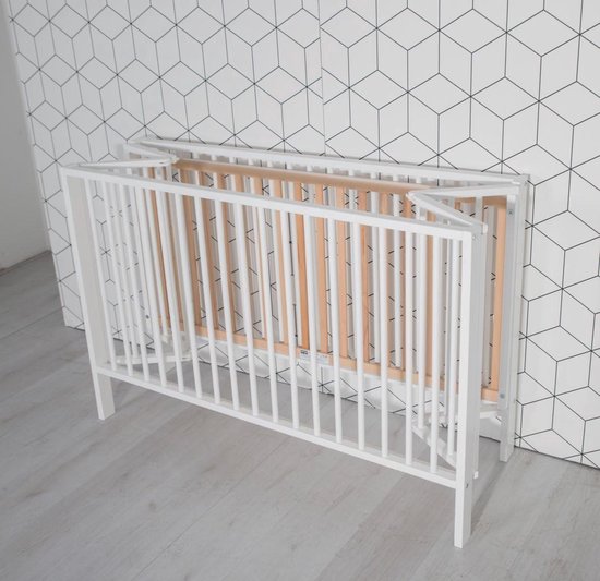 Cabino Inklapbaar Baby bed / Ledikant  - Wit 60x120