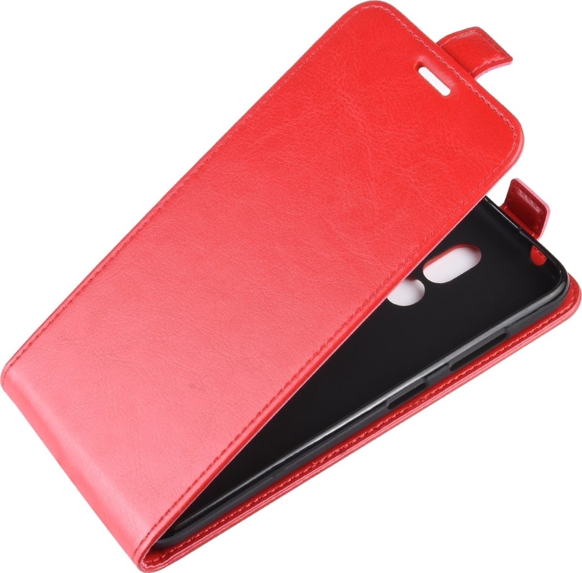 Mobigear Telefoonhoesje geschikt voor Nokia 3.2 Hoesje | Mobigear Flipcase | Pasjeshouder voor 1 Pasje | Telefoonhoesje voor Pinpas / OV Kaart / Rijbewijs - Rood