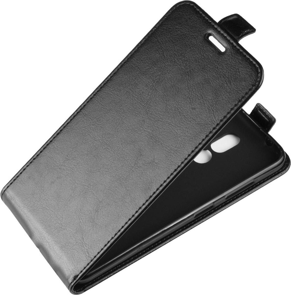 Mobigear Telefoonhoesje geschikt voor Nokia 3.2 Hoesje | Mobigear Flipcase | Pasjeshouder voor 1 Pasje | Telefoonhoesje voor Pinpas / OV Kaart / Rijbewijs - Zwart