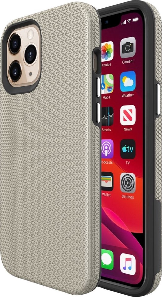 Mobigear Hoesje geschikt voor Apple iPhone 12 Pro Max Telefoonhoesje Hardcase | Mobigear Antislip Backcover Shockproof | Schokbestendig iPhone 12 Pro Max Telefoonhoesje | Anti Shock Proof - Goud