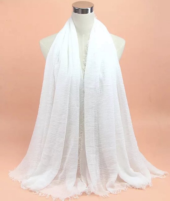 Echarpes Emilie L'incontournable foulard - foulard - blanc - lin - viscose - coton
