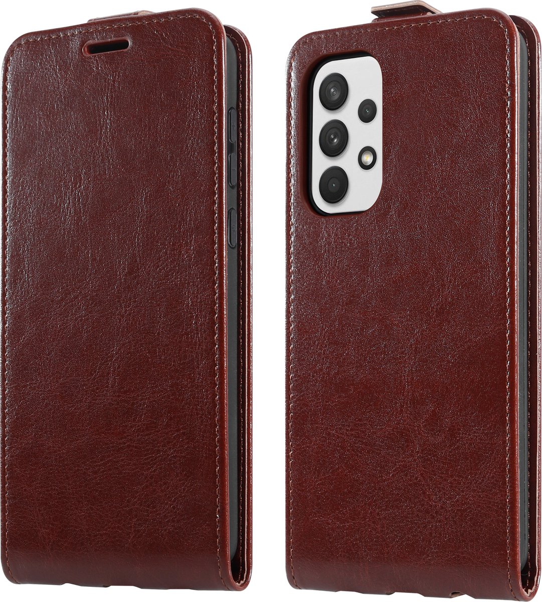Shieldcase Samsung Galaxy A53 Flip case - Bruin leer